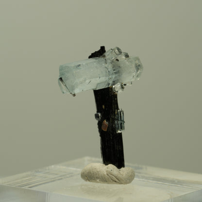 Aquamarin, Schörl Turmalin, Muskovit Stufe Erongo, Namibia 22*17*8mm #14919