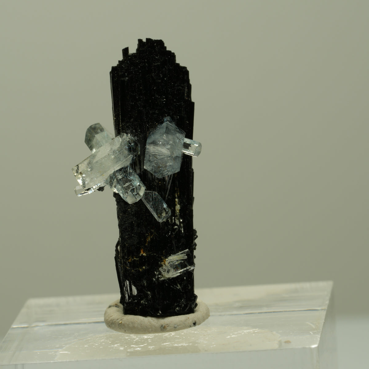 Aquamarin, Schörl Turmalin, Muskovit Stufe Erongo, Namibia 26*12*11mm #14920