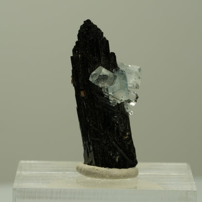 Aquamarin, Schörl Turmalin, Muskovit Stufe Erongo, Namibia 26*12*11mm #14920