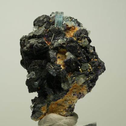 Aquamarin, Fluorit, Schörl Turmalin, Orthoklas Stufe Erongo, Namibia 64*45*36mm #14921