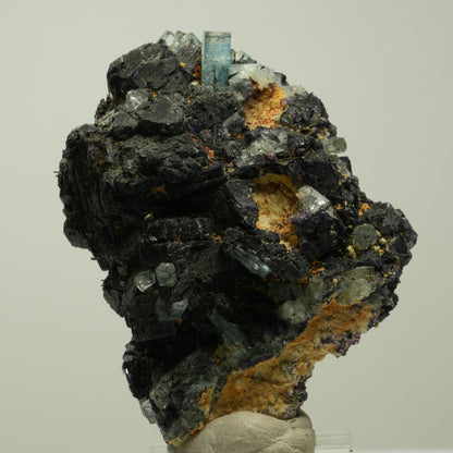 Aquamarin, Fluorit, Schörl Turmalin, Orthoklas Stufe Erongo, Namibia 64*45*36mm #14921