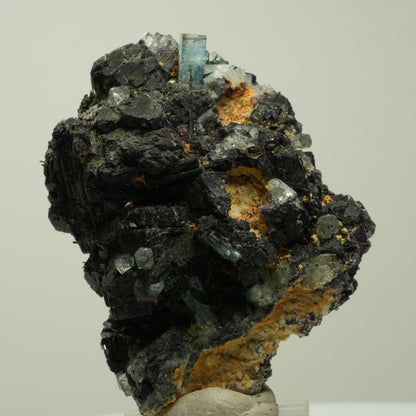 Aquamarin, Fluorit, Schörl Turmalin, Orthoklas Stufe Erongo, Namibia 64*45*36mm #14921