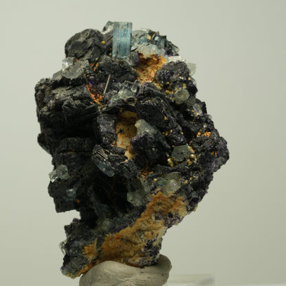 Aquamarin, Fluorit, Schörl Turmalin, Orthoklas Stufe Erongo, Namibia 64*45*36mm #14921
