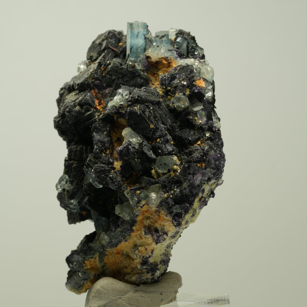 Aquamarin, Fluorit, Schörl Turmalin, Orthoklas Stufe Erongo, Namibia 64*45*36mm #14921