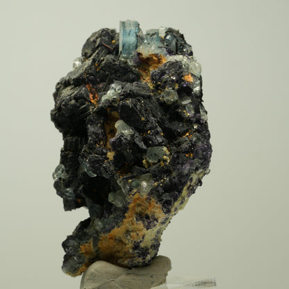 Aquamarin, Fluorit, Schörl Turmalin, Orthoklas Stufe Erongo, Namibia 64*45*36mm #14921