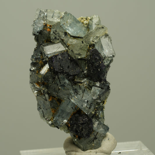 Aquamarin, Fluorit, Schörl Turmalin, Muskovit Stufe Erongo, Namibia 37*21*9mm #14922
