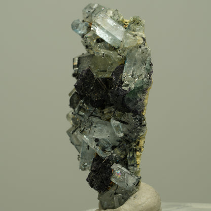 Aquamarin, Fluorit, Schörl Turmalin, Muskovit Stufe Erongo, Namibia 37*21*9mm #14922