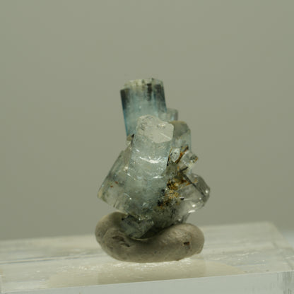 Aquamarin, Schörl Turmalin, Muskovit Stufe Erongo, Namibia 18*17*9mm #14924