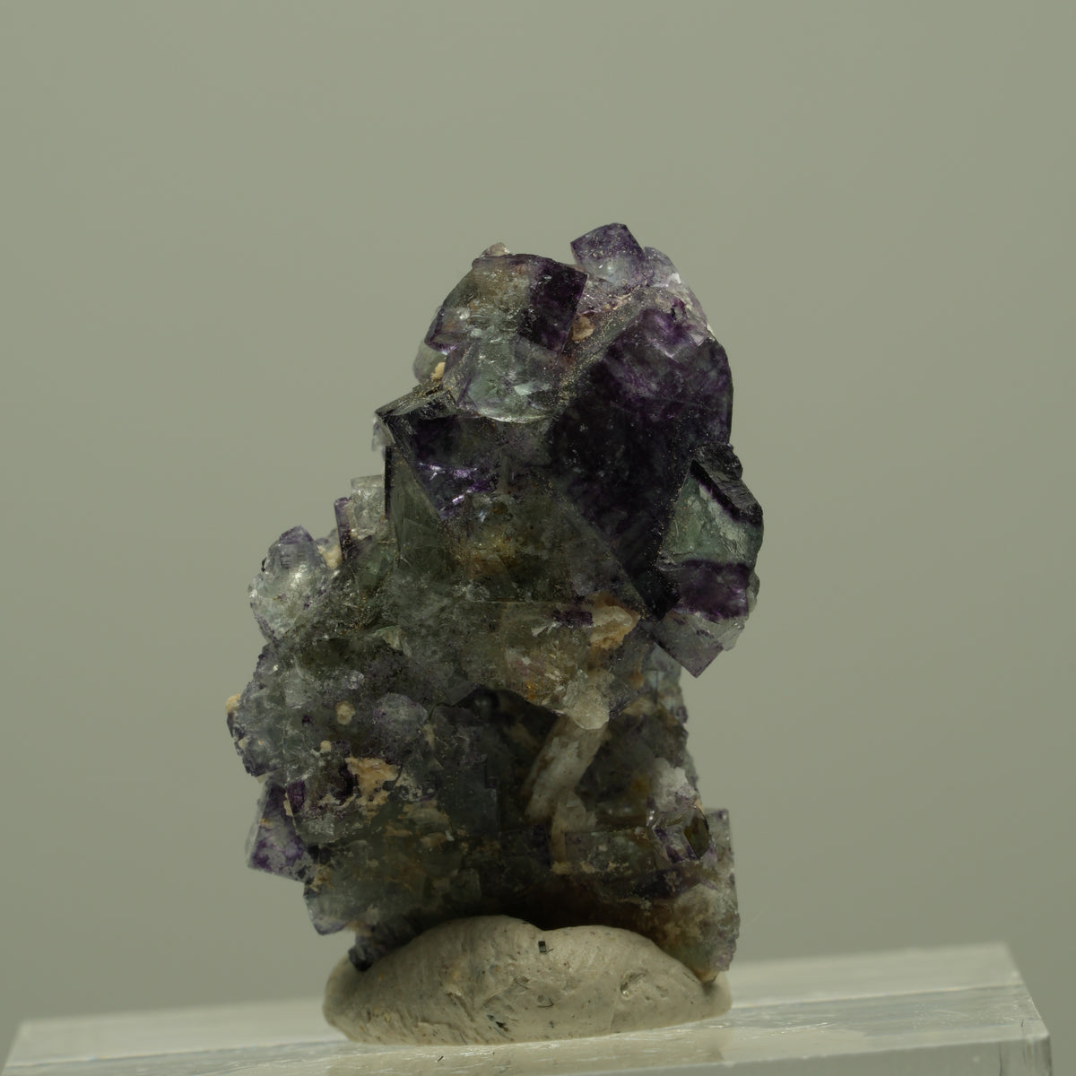 Seltene Phantom Fluorit, Orthoklas, Quarz Stufe Erongo, Namibia 24*15*12mm #14925