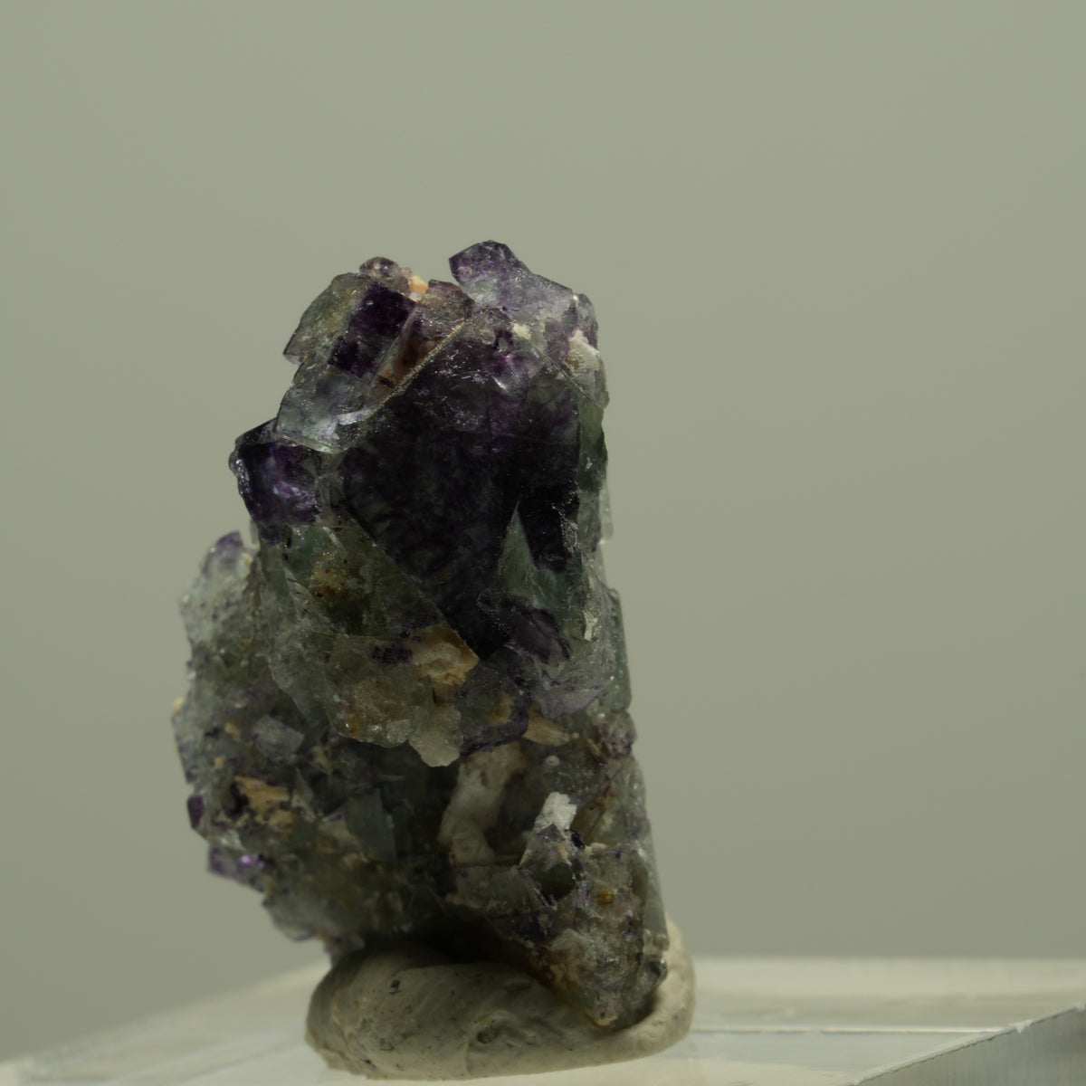 Seltene Phantom Fluorit, Orthoklas, Quarz Stufe Erongo, Namibia 24*15*12mm #14925