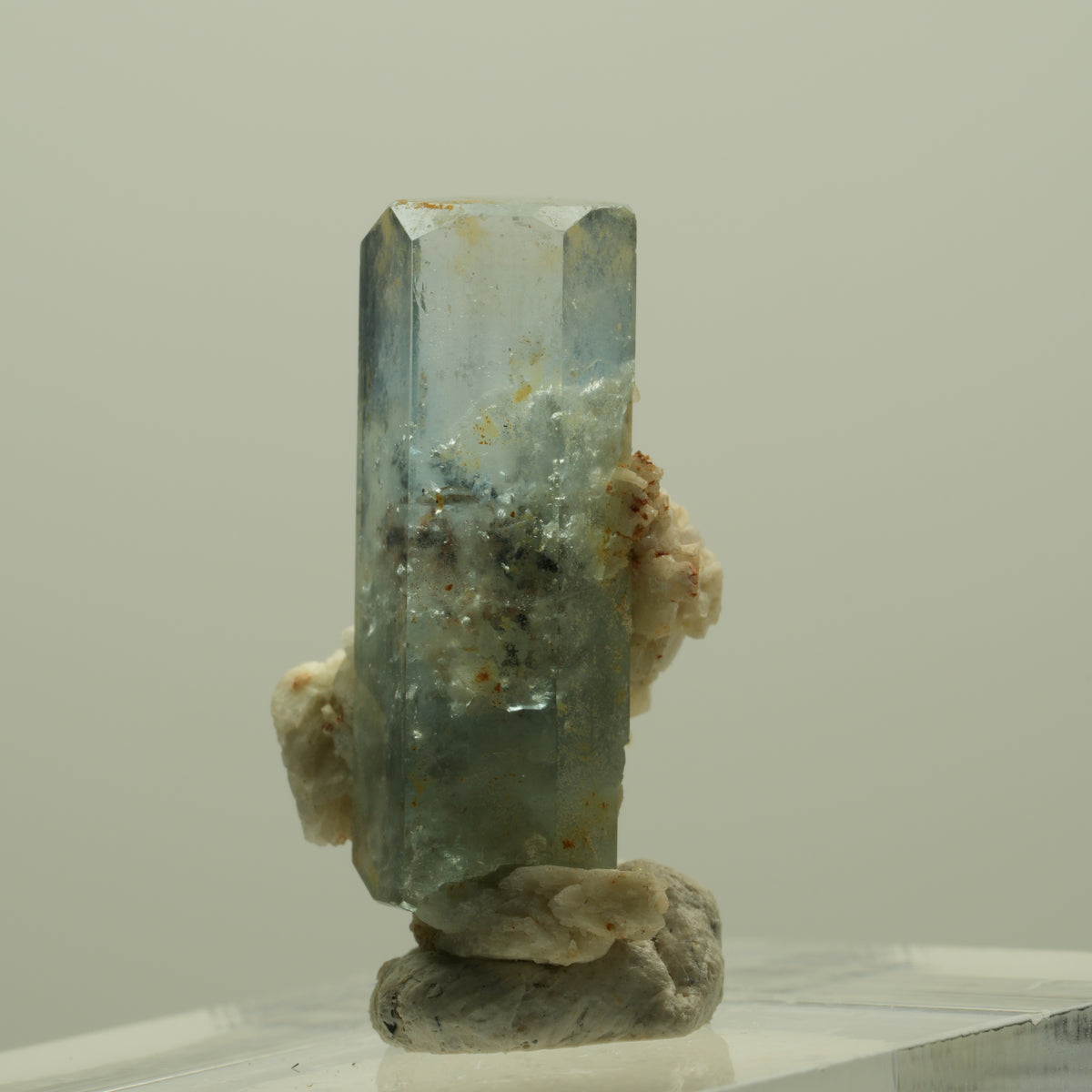 Aquamarin, Hyalit Opal, Orthoklas Stufe Erongo, Namibia 24*14*12mm #14926