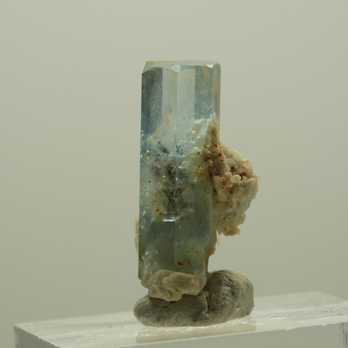 Aquamarin, Hyalit Opal, Orthoklas Stufe Erongo, Namibia 24*14*12mm #14926