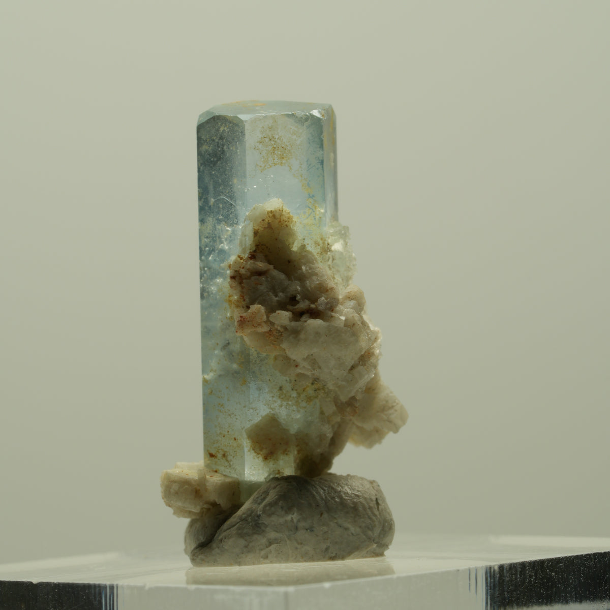 Aquamarin, Hyalit Opal, Orthoklas Stufe Erongo, Namibia 24*14*12mm #14926