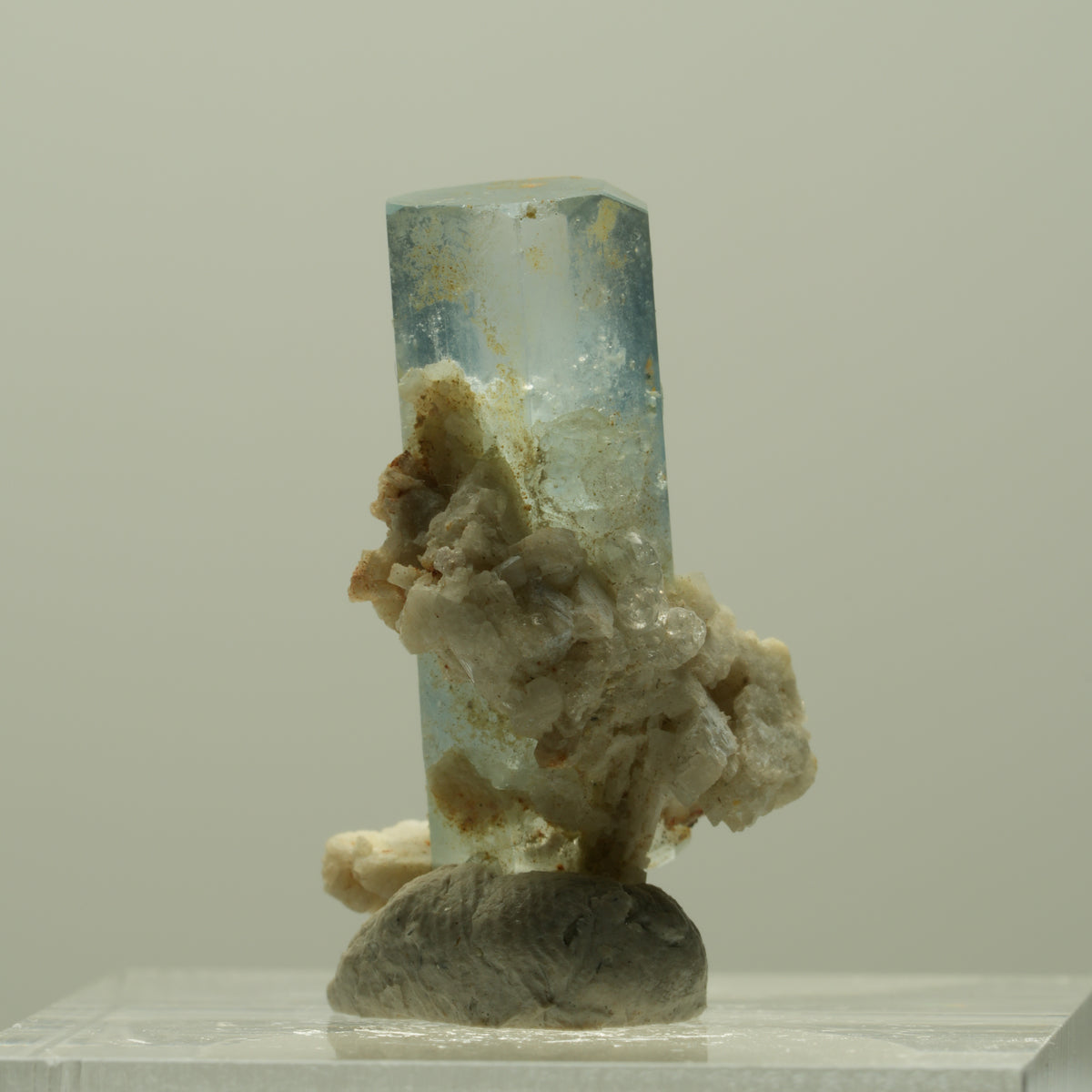 Aquamarin, Hyalit Opal, Orthoklas Stufe Erongo, Namibia 24*14*12mm #14926