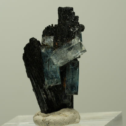 Aquamarin, Fluorit, Schörl Turmalin Stufe Erongo, Namibia 31*18*10mm #14927