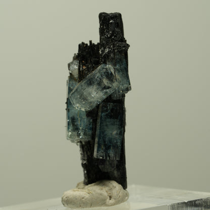 Aquamarin, Fluorit, Schörl Turmalin Stufe Erongo, Namibia 31*18*10mm #14927