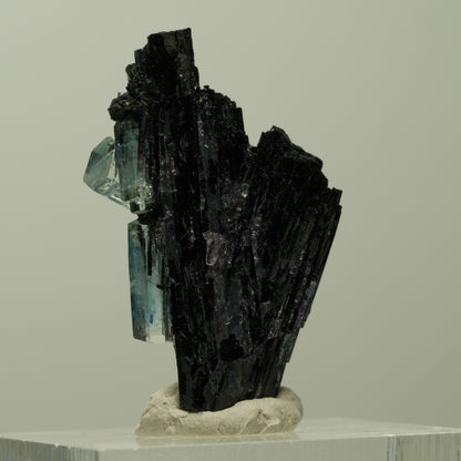 Aquamarin, Fluorit, Schörl Turmalin Stufe Erongo, Namibia 31*18*10mm #14927