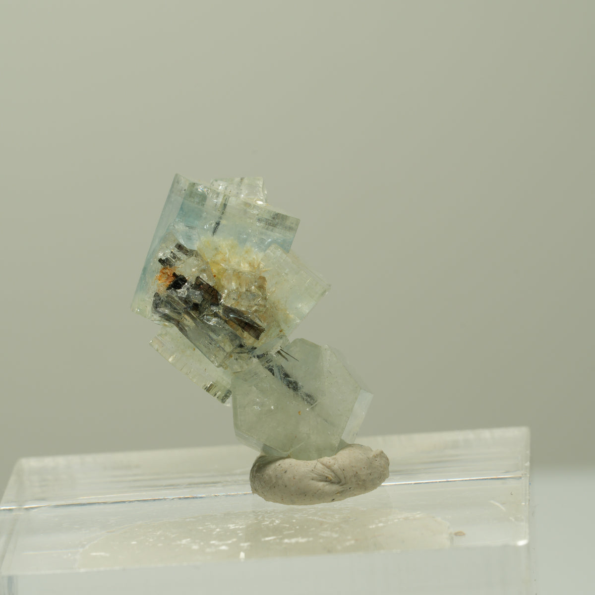 Seltene Aquamarin, Schörl Turmalin Stufe Erongo, Namibia 19*11*9mm #14928