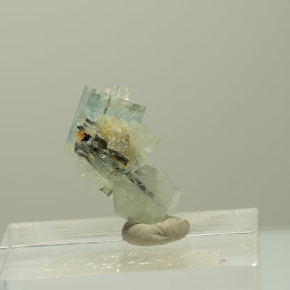 Seltene Aquamarin, Schörl Turmalin Stufe Erongo, Namibia 19*11*9mm #14928