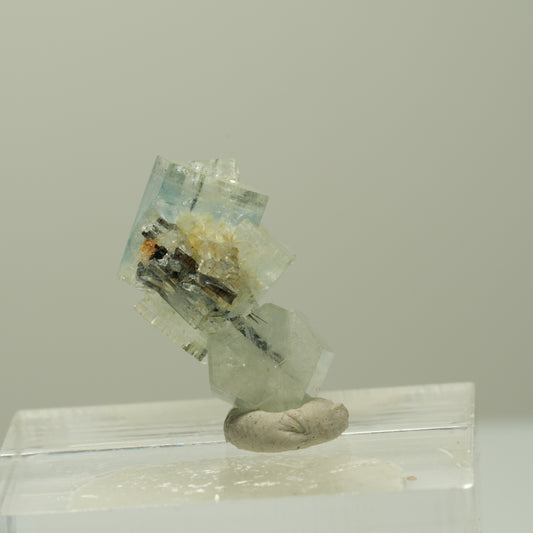 Seltene Aquamarin, Schörl Turmalin Stufe Erongo, Namibia 19*11*9mm #14928