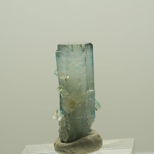 Seltene Aquamarin DT, Fluorit, Muskovit Stufe Erongo, Namibia 29*14*13mm #14930