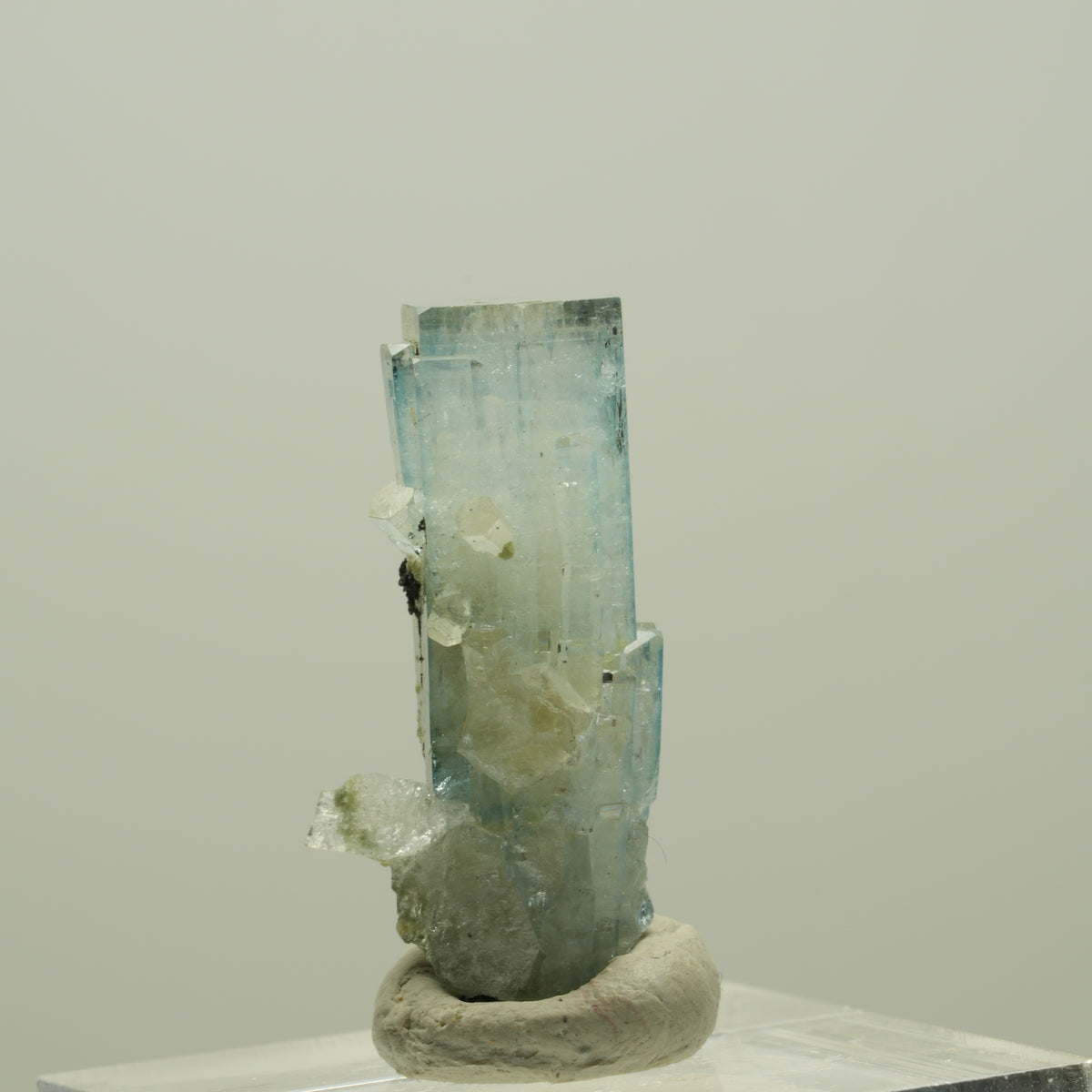 Seltene Aquamarin DT, Fluorit, Muskovit Stufe Erongo, Namibia 29*14*13mm #14930