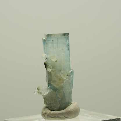 Seltene Aquamarin DT, Fluorit, Muskovit Stufe Erongo, Namibia 29*14*13mm #14930