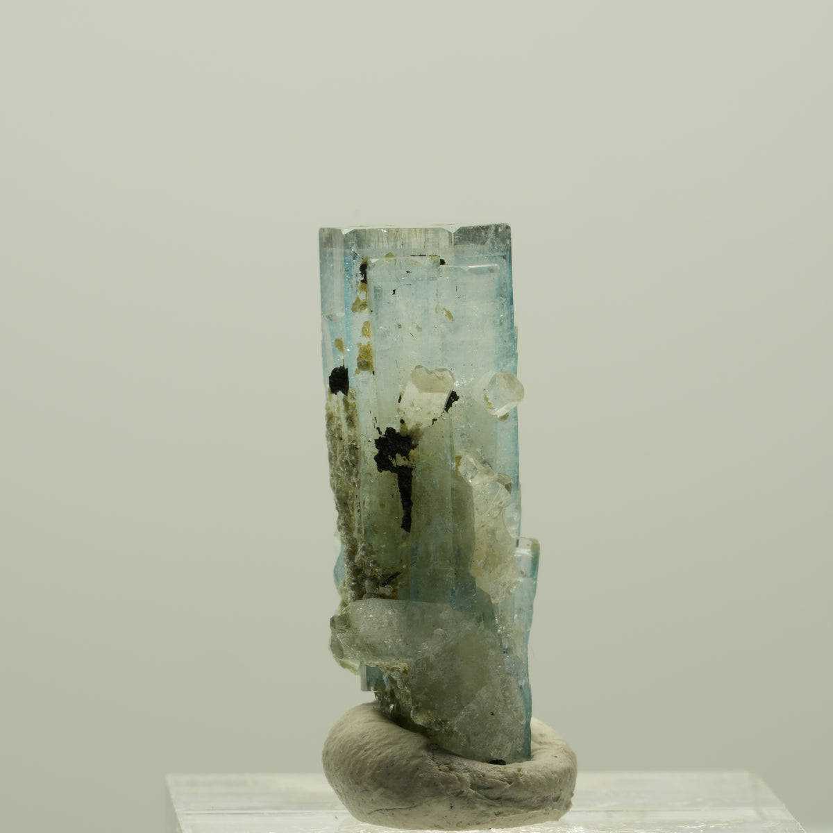 Seltene Aquamarin DT, Fluorit, Muskovit Stufe Erongo, Namibia 29*14*13mm #14930