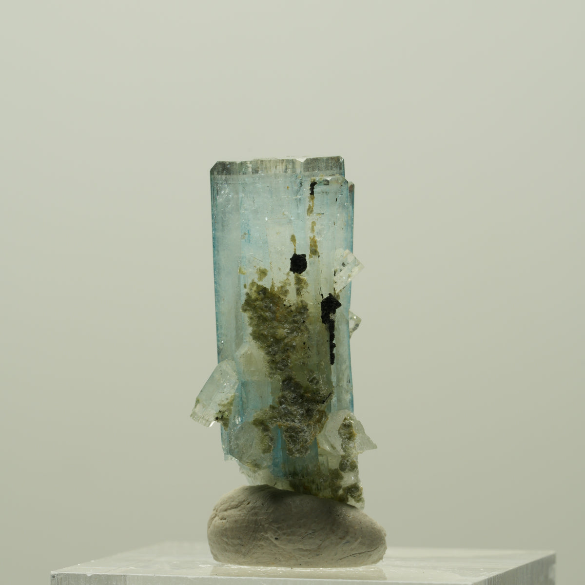 Seltene Aquamarin DT, Fluorit, Muskovit Stufe Erongo, Namibia 29*14*13mm #14930