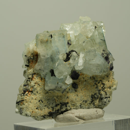 Aquamarin, Fluorit, Schörl Turmalin, Muskovit Stufe Erongo, Namibia 39*31*24mm #14935