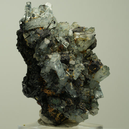Aquamarin, Fluorit, Schörl Turmalin, Orthoklas Stufe Erongo, Namibia 63*39*41mm #14937