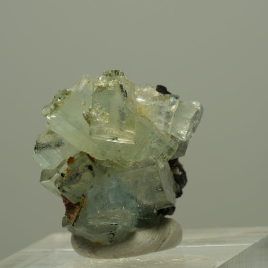 Aquamarin, Fluorit, Schörl Turmalin, Muskovit Stufe Erongo, Namibia 22*19*19mm #14942