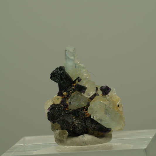 Aquamarin, Fluorit, Schörl Turmalin, Orthoklas Stufe Erongo, Namibia 22*16*16mm #14949