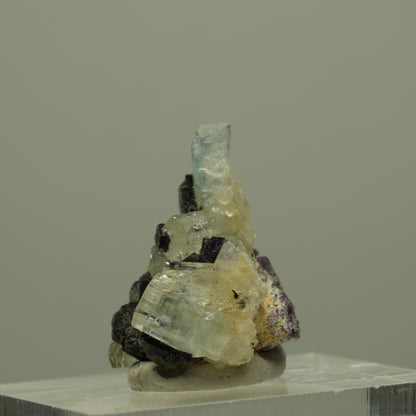 Aquamarin, Fluorit, Schörl Turmalin, Orthoklas Stufe Erongo, Namibia 22*16*16mm #14949