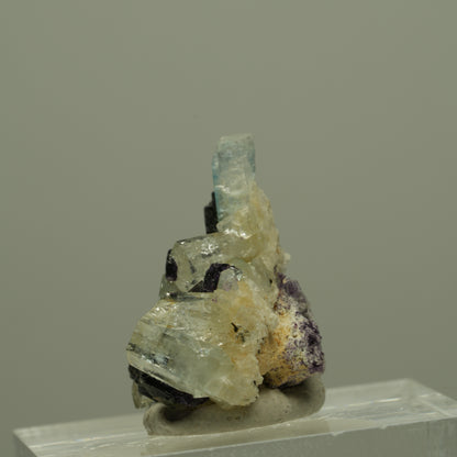 Aquamarin, Fluorit, Schörl Turmalin, Orthoklas Stufe Erongo, Namibia 22*16*16mm #14949