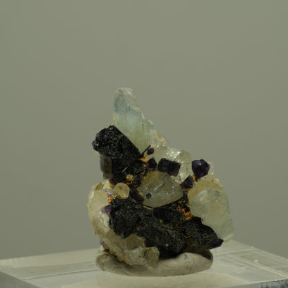 Aquamarin, Fluorit, Schörl Turmalin, Orthoklas Stufe Erongo, Namibia 22*16*16mm #14949