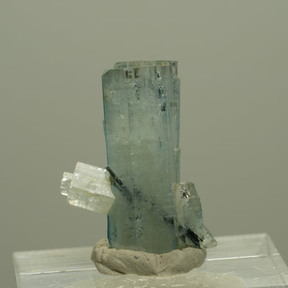 Aquamarin, Schörl Turmalin, Muskovit Stufe Erongo, Namibia 23*17*10mm #14950