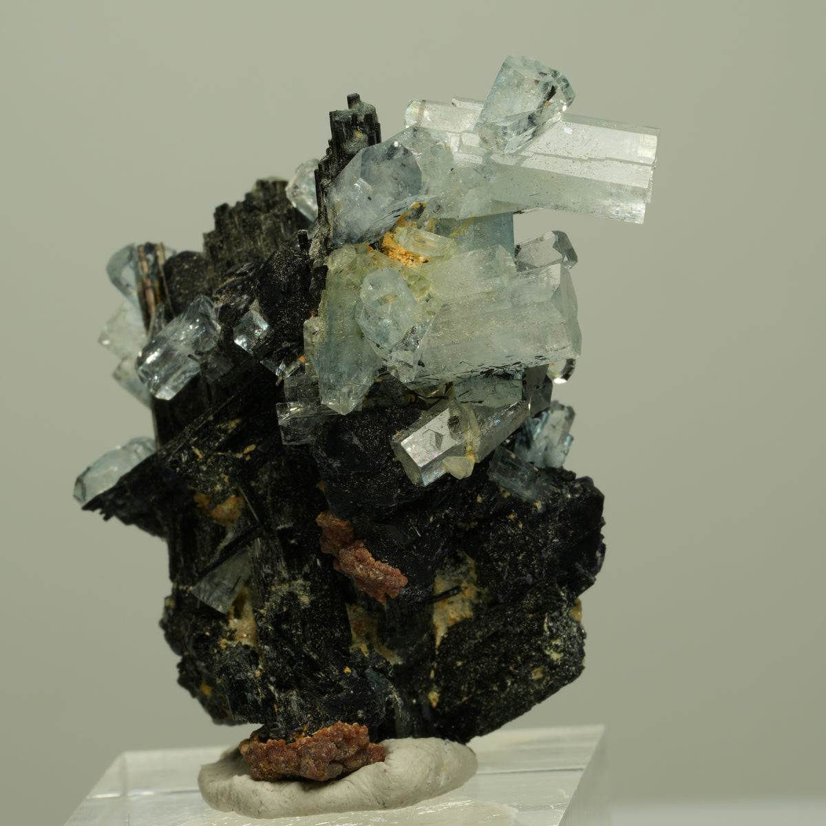 Aquamarin, Fluorit, Schörl Turmalin, Muskovit Stufe Erongo, Namibia 45*37*19mm #14952