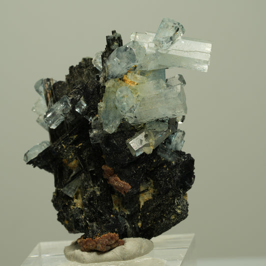 Aquamarin, Fluorit, Schörl Turmalin, Muskovit Stufe Erongo, Namibia 45*37*19mm #14952