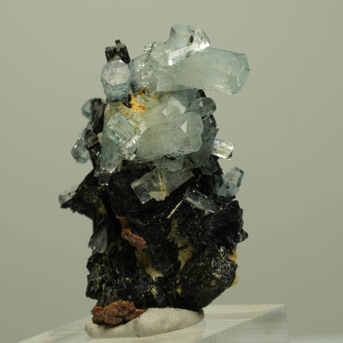 Aquamarin, Fluorit, Schörl Turmalin, Muskovit Stufe Erongo, Namibia 45*37*19mm #14952