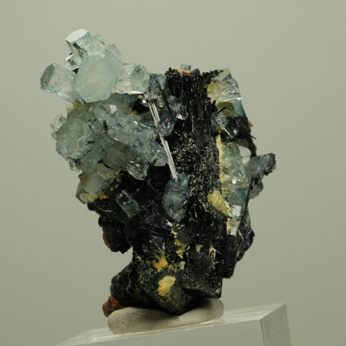Aquamarin, Fluorit, Schörl Turmalin, Muskovit Stufe Erongo, Namibia 45*37*19mm #14952