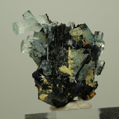 Aquamarin, Fluorit, Schörl Turmalin, Muskovit Stufe Erongo, Namibia 45*37*19mm #14952