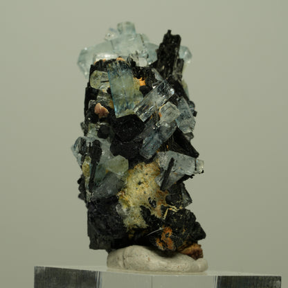Aquamarin, Fluorit, Schörl Turmalin, Muskovit Stufe Erongo, Namibia 45*37*19mm #14952