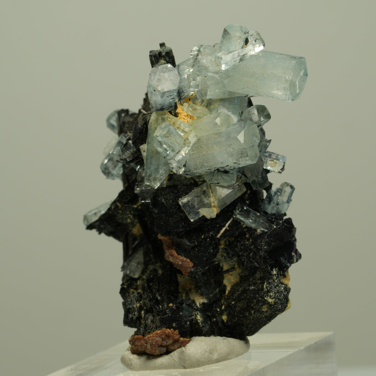 Aquamarin, Fluorit, Schörl Turmalin, Muskovit Stufe Erongo, Namibia 45*37*19mm #14952