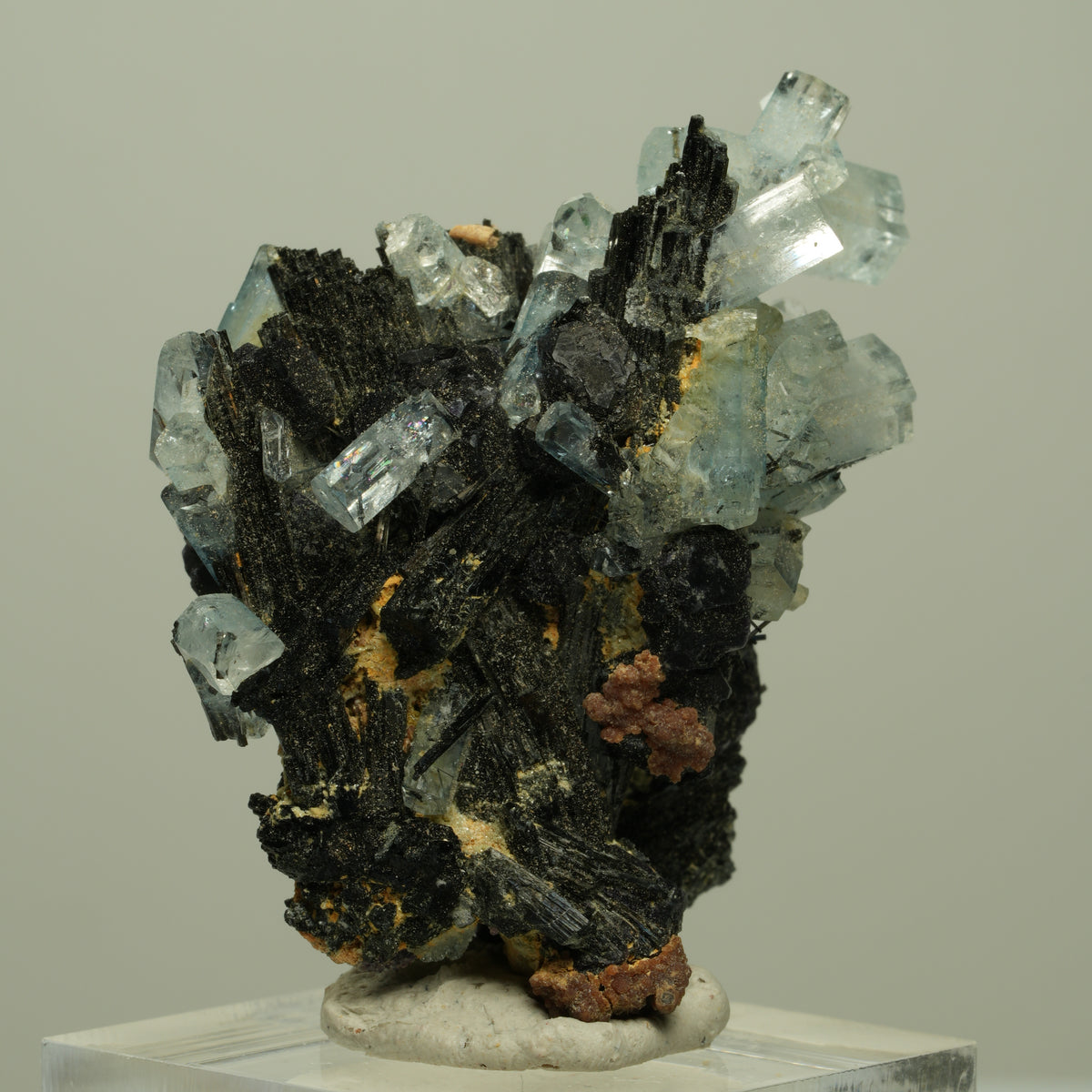 Aquamarin, Fluorit, Schörl Turmalin, Muskovit Stufe Erongo, Namibia 45*37*19mm #14952
