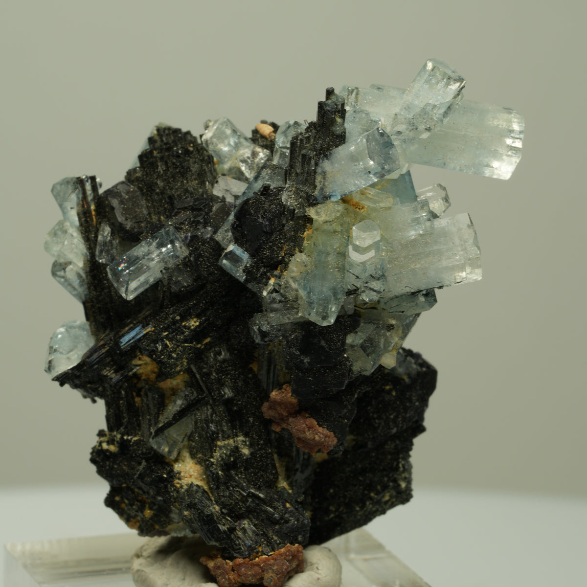 Aquamarin, Fluorit, Schörl Turmalin, Muskovit Stufe Erongo, Namibia 45*37*19mm #14952
