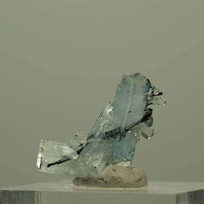 Seltene Aquamarin, Schörl Turmalin Stufe Erongo, Namibia 24*14*10mm #14954
