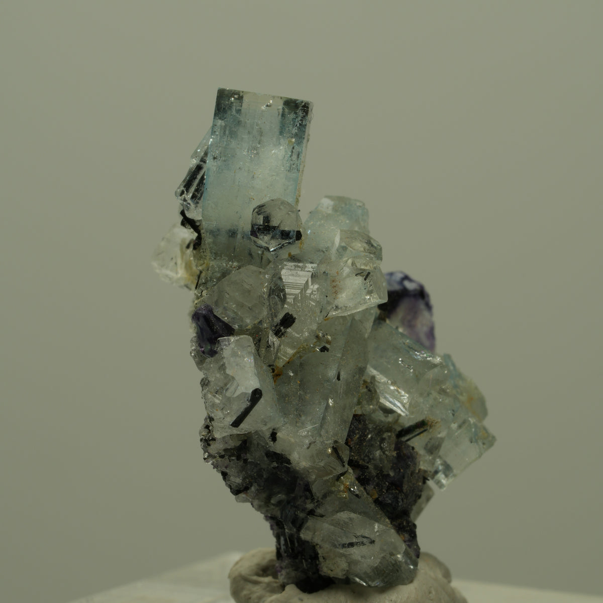 Aquamarin, Fluorit, Schörl Turmalin Stufe Erongo, Namibia 29*20*14mm #14956
