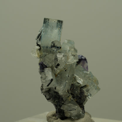 Aquamarin, Fluorit, Schörl Turmalin Stufe Erongo, Namibia 29*20*14mm #14956