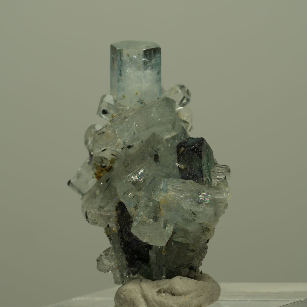Aquamarin, Fluorit, Schörl Turmalin Stufe Erongo, Namibia 29*20*14mm #14956